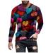 Men's Long Sleeve Tops Tunic Basic Sweatshirts Fashion Designer Blouse Pullover Loose Comfy O-Neck T Shirt Tees Blue X-Large