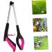 Grabber Garbage Scissor Tongs - Litter Picker Tool Aluminum Reacher for Easy Trash Pickup | 83x11cm - Buy Online on GoSupps.com