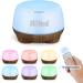 SK DEPOT Essential Oil Diffuser 500ml Ultrasound Aromatherapy Diffusers Remote Control Air Quiet Diffuser Aroma Diffusers Humidifier 7 Colors of Lights and for Bedroom Yoga Spa (Dark + White) Dark+white - Buy Online on GoSupps.com
