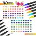 Sunacme 110 Dual Brush Markers Pen Set with Premium Case - Artist Coloring Pens for Adults & Kids with Fineliner & Brush Tip - Journal Drawing & Doodling - 110 Vibrant Colors - Buy Online on GoSupps.com
