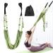 Yoga hammock yoga fitness stretching band yogagurt yoga stretch hammock home yoga hammock exercise band for yoga ballet pilates gymnastics flexibility training (green)