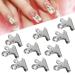 Nail Clamp Clip Set - 10pcs Portable Ergonomic Metal Clips for Home & Salon | Wear-Resistant Fiberglass Nail Tools - Buy Online on GoSupps.com