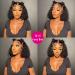 12 Inch Curly Bob Wig | Human Hair Lace Front Wig for Black Women | 180% Density | Pre-Plucked with Baby Hair | Natural Hairline - Buy Online on GoSupps.com