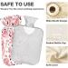 Shop Eco-Friendly Watercolor Pink Axolotl Heat Bottle 2L - Plush Hand & Foot Warmer for Kids & Adults | Perfect for Winter with Hearts Flowers & Leaves - Buy Online on GoSupps.com