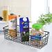 2 Pack Rustic Metal Wire Storage Baskets - Farmhouse Decor for Bathroom, Kitchen, Pantry, Laundry Room, Closets, Garage - Black - Buy Online on GoSupps.com