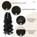 PEACOCO 16 Inch Body Wavy Drawstring Ponytail Extension - Long Curly Synthetic Hair Piece for Black Women (1B) - Buy Online on GoSupps.com