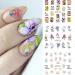 White Flower Nail Art Stickers - Spring/Summer Water Transfer Decals for Acrylic Nails - 12 Sheets - Buy Online on GoSupps.com