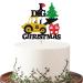 I Dig Christmas Cake Topper Black&Gold Glitter Merry Christmas Cake Topper Christmas Day Cake Decor Baby Shower/Merry Christmas Party Decorations