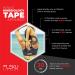 FlexU Black Kinesiology Tape 3 Roll Pack - Latex-Free & Hypoallergenic Therapeutic Tape for Pain Relief & Faster Recovery - Buy Online on GoSupps.com