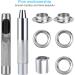 UUBAAR 100 Sets Grommet Kit  Thickened Eyelet Kit 1/2 Inch  Silver Grommet Tool Kit  Eyelets for Fabric  Metal Grommets for Fabric  Tarps  Leather  Clothing  Eyelet Tool  with 3PCS Installation Tools 1/ 2 Inch Inside Diameter - Buy Online on GoSupps.com