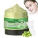 Henjunu Green Tomato Clay Mask Korean Face Mask Facial Clay Mask for Cleansing Pores and Reducing Acne and Blackheads 100g
