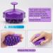Fretech Purple Scalp Massage Brush - 2 Silicone Bristle Types for Sensitive Scalps Deep Cleaning and Hair Growth Stimulation - Buy Online on GoSupps.com