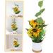LIFKICH Artificial Potted Flower Faux Potted Plants Potted Sunflower Plastic Fake Potted Flower Desktop Faux Sunflower Arrangement Mini Potted Plant - Buy Online on GoSupps.com