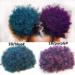 Synthetic Puff Afro Curly Hair Extension - Black Purple Short Hair Bun Drawstring Ponytail | 10 Pcs for Women - Buy Online on GoSupps.com