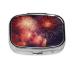 Fireworks Sky Printed Square Pill Box Portable Travelling Pill Box Medicine Organiser