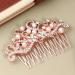 Lurrose Bridal Veil Wedding Hair Side Comb Vintage Bridal Hair Comb Hair Pieces Hair Accessory for Women (Rose Gold) Bridal Hair Clip - Buy Online on GoSupps.com