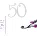 50 Cake Topper for 50th Birthday or Anniversary - Rhinestone Metal Party Decoration (Silver) - Buy Online on GoSupps.com