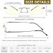 2 Pack Titanium Rimless Reading Glasses - Anti Blue Light Ultralight Spring Hinge Readers for Men & Women - Gunmetal/Gold 3.5x - Buy Online on GoSupps.com