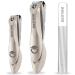 Heavy Duty Nail Clippers Set with Catcher - Wide Jaw Ultra Sharp Edge Fingernail & Toenail Clippers for Thick Nails Includes Nail Files - Complete Nail Kit by Owluxe in Gift Box for Men and Women