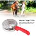 Weikeya Horse Itching Brush Metal Livestock Brush Curry Shedding Comb with Soft Hand Grip for Large Six Stainless Steel Ringed - Buy Online on GoSupps.com