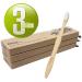 Eco-Friendly Bamboo Toothbrushes 3-Pack | Sustainable Wooden Travel Toothbrush Set - Medium Bristles - Buy Online on GoSupps.com
