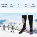 Cosmos Over the Calf Ski Socks - Warm Cotton Socks for Winter Sports (Black & Purple) - Buy Online on GoSupps.com