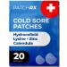 PatchRx Cold Sore Patches for Lips (20 Patches) Lysine Calendula & Zinc Hydrocolloid Cold Sore Patch for Lip (Night or Day-time Remedy) Fever Blister Patches