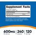 Nutricost Alpha Lipoic Acid 600mg - 240 Capsules (2 Bottles) - Buy Online on GoSupps.com