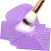 Angoily 1pc Silicone Scrub Pad Hair Brush Cleaner Tool Brush Cleaning Mat Brush Cleaning Pad Makeup Tools Makeup Brush Makeup Cleaning Pad Silica Gel Cosmetic Accessories Purple - Buy Online on GoSupps.com
