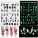 Alien Nail Art Stickers - 3D Planet Astronaut Earth Moon Star UFO Rocket Decals | Gold Luminous Self-Adhesive Designs for Women's DIY Manicures - Buy Online on GoSupps.com