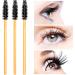 AIBAOBAO 100Pcs Disposable Black-Gold Mascara Wands - Eyelash & Eyebrow Brushes for Castor Oil Application - Buy Online on GoSupps.com