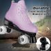 PERZCARE Shiny Purple Flash Wheel Roller Skates for Women & Girls - Double Row 4 Wheels Quad Skates for Teens/Adults - Indoor/Outdoor High-top PU Leather Skates - US Women 5.5/US Men 4/EU 36/UK 3.5 - Buy Online on GoSupps.com