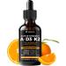 WELVIUM Liquid Vitamin D3 K2 Magnesium Liposomal Drops with 10000 IU Cholecalciferol MK7 Vitamin A Calcium MCT Oil Organic Sunflower Lecithin for Immune Bone Skin ADK Supplement - 2 Pack - Buy Online on GoSupps.com