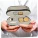 Portable 2-in-1 Glasses Case & Contact Lens Holder with Mirror | Oatipho Compact Organizer Set | Travel PU Leather 15.8x7.4cm - Buy Online on GoSupps.com