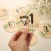 7pcs Wooden Baby Milestone Cards | Double Sided Newborn Announcement Sign | Baby Shower Photo Props - Buy Online on GoSupps.com