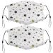 HDFGD Face Masks Stars Golden Black Reusable Dustproof Face Mask For Adult Men Women 2 PCS