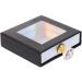 Toyvian Bo te Cils Tiroir Carr e Noire Fen tre Ouverte Coffret de Rangement Compact pour Faux Cils tui en Papier Pratique pour Usage Personnel et Professionnel Support Portable pour