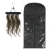 Wig Holder Hairpieces Storage Holder - Hairpieces Storage Holder Hair Extension Storage Bag with Hanger Wig Bag for Travel Women Hair Black