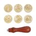 SWANGSA Wax Seal Stamp Set - Vintage Moon Design | 6 Wax Stamp Heads + 1 Wooden Handle Kit - Buy Online on GoSupps.com