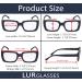 Stylish Oversized Square Reading Glasses for Women - 4 Pack | Trend Setters | 2.75x Magnification (Black - Buy Online on GoSupps.com