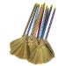 Caravelle Choi Bong Co Vietnam Hand Made Straw Soft Broom with Colored Handle 12" Head Width, 40" Overall Length -1pc