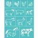 OLYCRAFT 2Pcs Silk Screen Stencils Self-Adhesive Silk Screen Printing Stencils Farm Animal Theme Screen Printing Template for Painting on Wood-220x280mm Animal Pattern