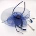 JZK Dark Blue Vintage Fascinator | Elegant Flower Headpiece with Veil & Clip for Weddings & Cocktail Parties - Buy Online on GoSupps.com
