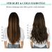 Doores Real Hair Extensions Clip In - 24 Inch Dark Brown to Chestnut Brown & Dirty Blonde Highlights - 120g Remy Human Hair - 7 Pieces - Buy Online on GoSupps.com