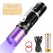 Lightfe UV flashlight UV301A 395NM UV black light with LG UV-LED source max. 3000 MW high performance for UV glue stones and mineral glow detector pet urin detector AC Lickdetector