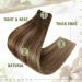 Easyouth Balayage Weft Hair Extensions Real Human Hair Ombre Brown to Blonde 12 Inch Sew-in 70g 3-Weft #4/27/4 - Buy Online on GoSupps.com