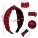 VIVIAN & VINCENT 2 Pack Womens Vintage Plaid Headbands Hair Band Valentines Gift Black and Red Buffalo Plaid - Buy Online on GoSupps.com