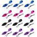Super Sunnies Tanning Goggles - 12-Pack Flexible Assorted Colors - UV Eye Protection FDA Compliant Blue Pink Black Purple