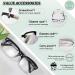 MARE AZZURO Oversized Reading Glasses for Women | Stylish Readers 02-Black-Clear | Available in Various Strengths from 0 to 6.0 - Buy Online on GoSupps.com