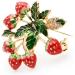 Pin Jewelry Gifts for Women Ladies Fashion Accessories Alloy Fruit Red Enamel Strawberry Tree Brooch Party Brooch Banquet Brooch Brooches & Pins - Buy Online on GoSupps.com